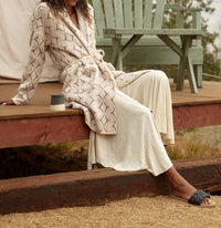 Lovestitch - Western Diamond Jacquard Belted Cardigan