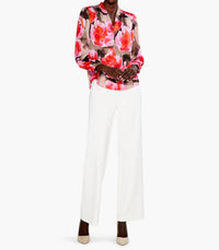 Nic + Zoe Rose Rosy Outlook Top in pink multi - women's blouse - view 4