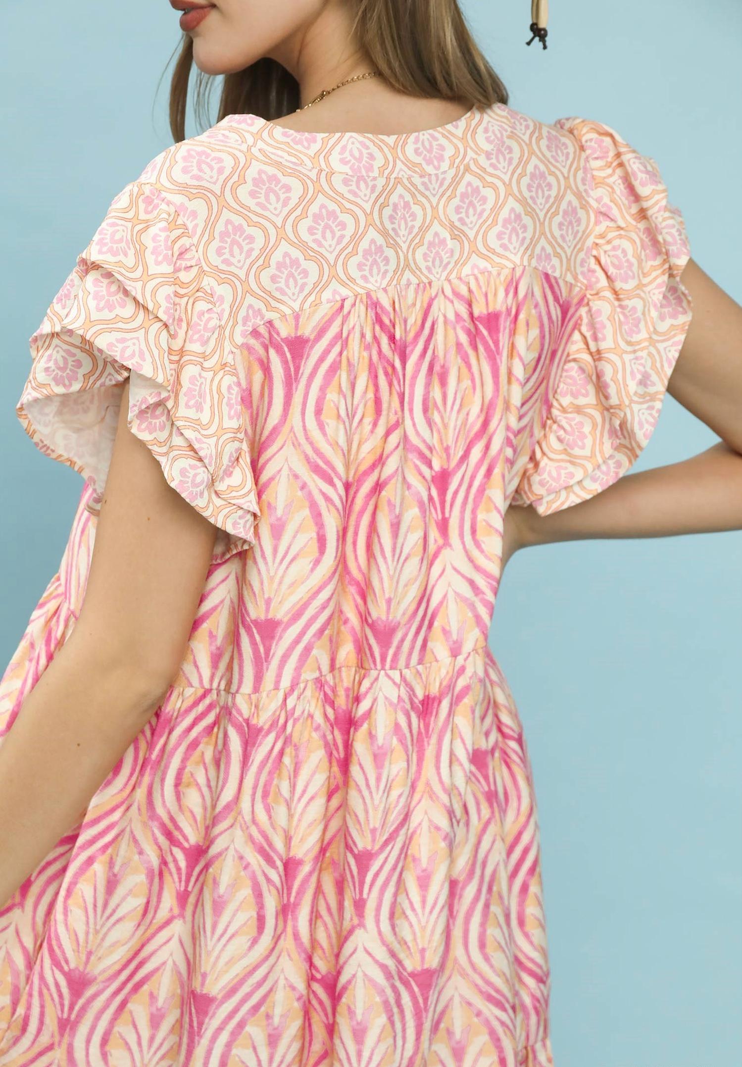 Umgee - Mix Mini Dress