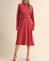 &Merci - Rosewood Belted Dress