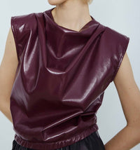 Melissa Nepton - Honore Faux Leather Top