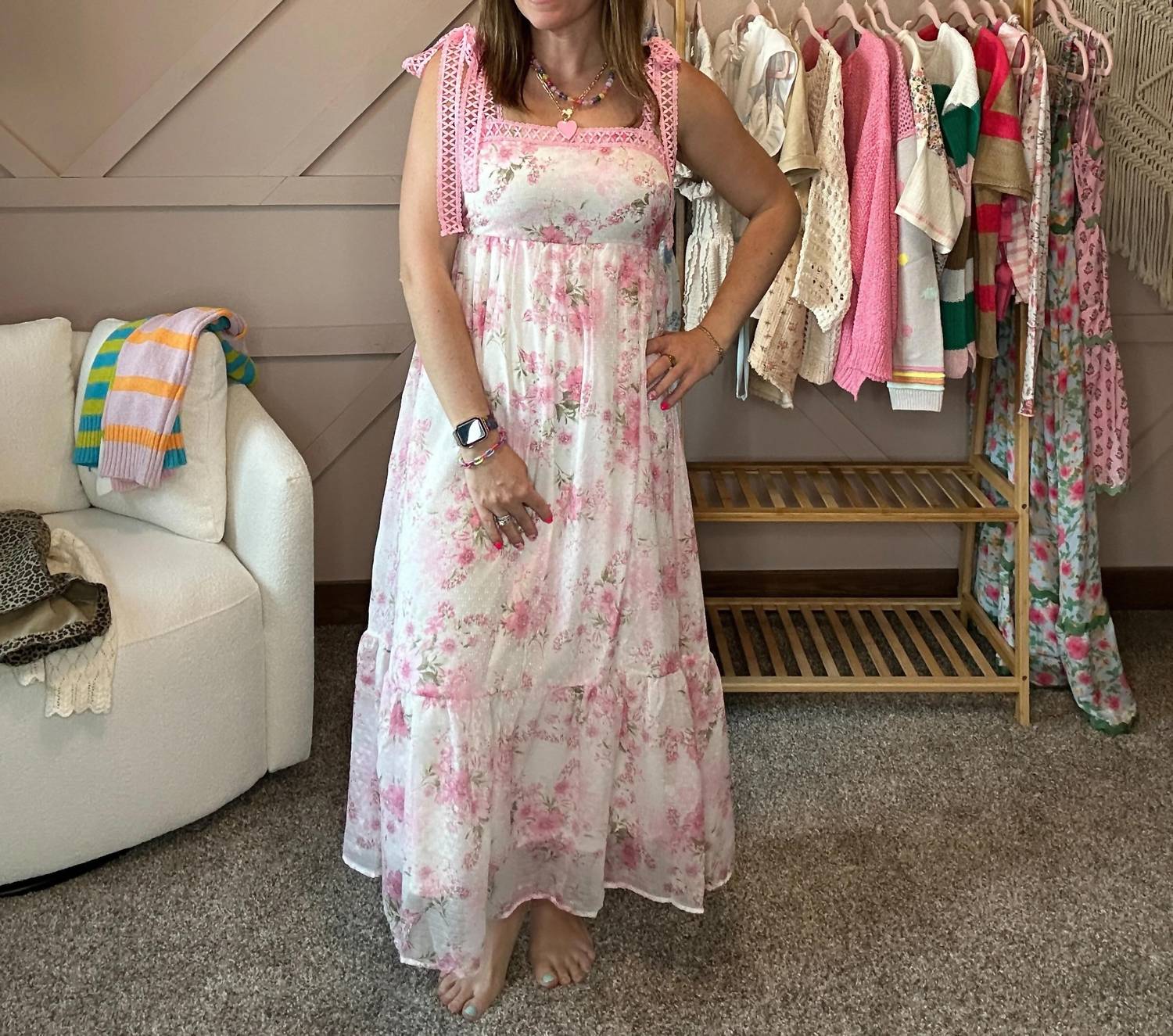 By The River - Blooming Romance Midi Dress