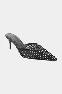 BiLLiNi Women's Dez Mesh Diamante Heel in black - women's heels