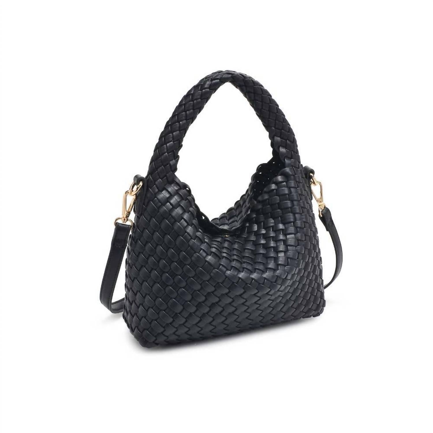 Moda Luxe - Woven Vegan Leather Crossbody Bag
