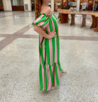 Adrienne - Clarise Spring Fling Off Shoulder Maxi Dress
