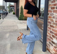 Risen - Karsyn High Rise Wide-leg Hem Jeans