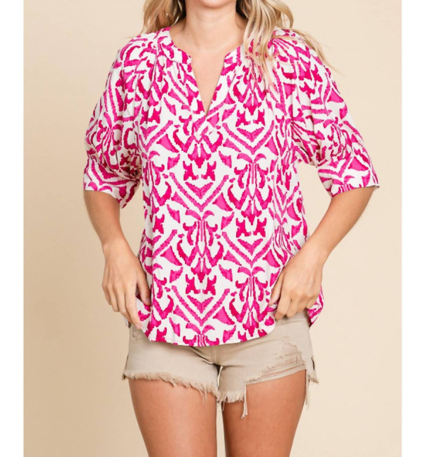 Jodifl - Half Raglan Sleeve Top