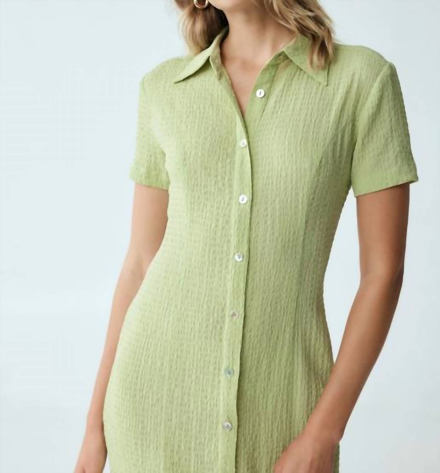 Third Form - Waffle Midi Shirt Midi Dress