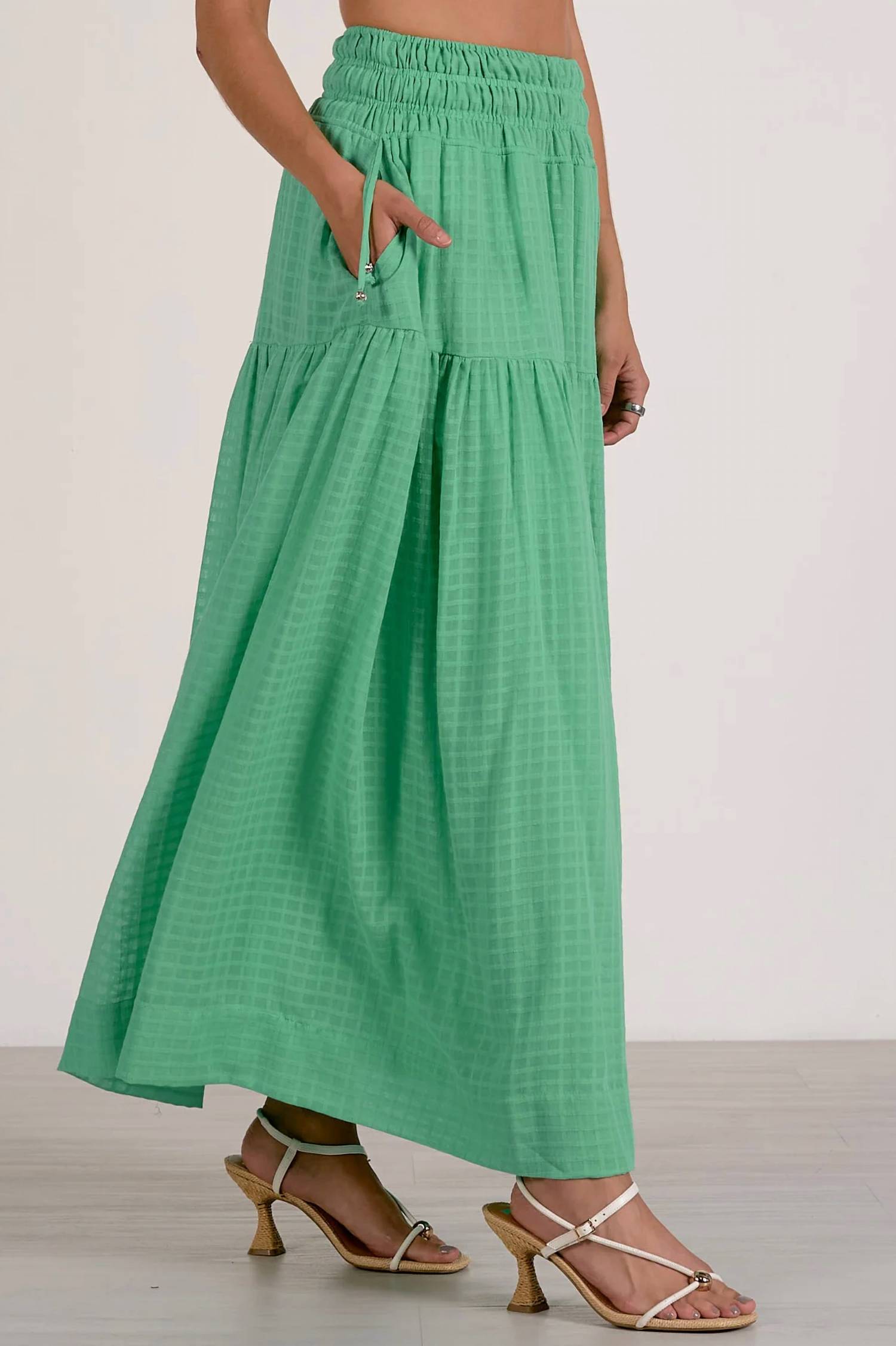 Elan - Linen Summer Maxi Skirt
