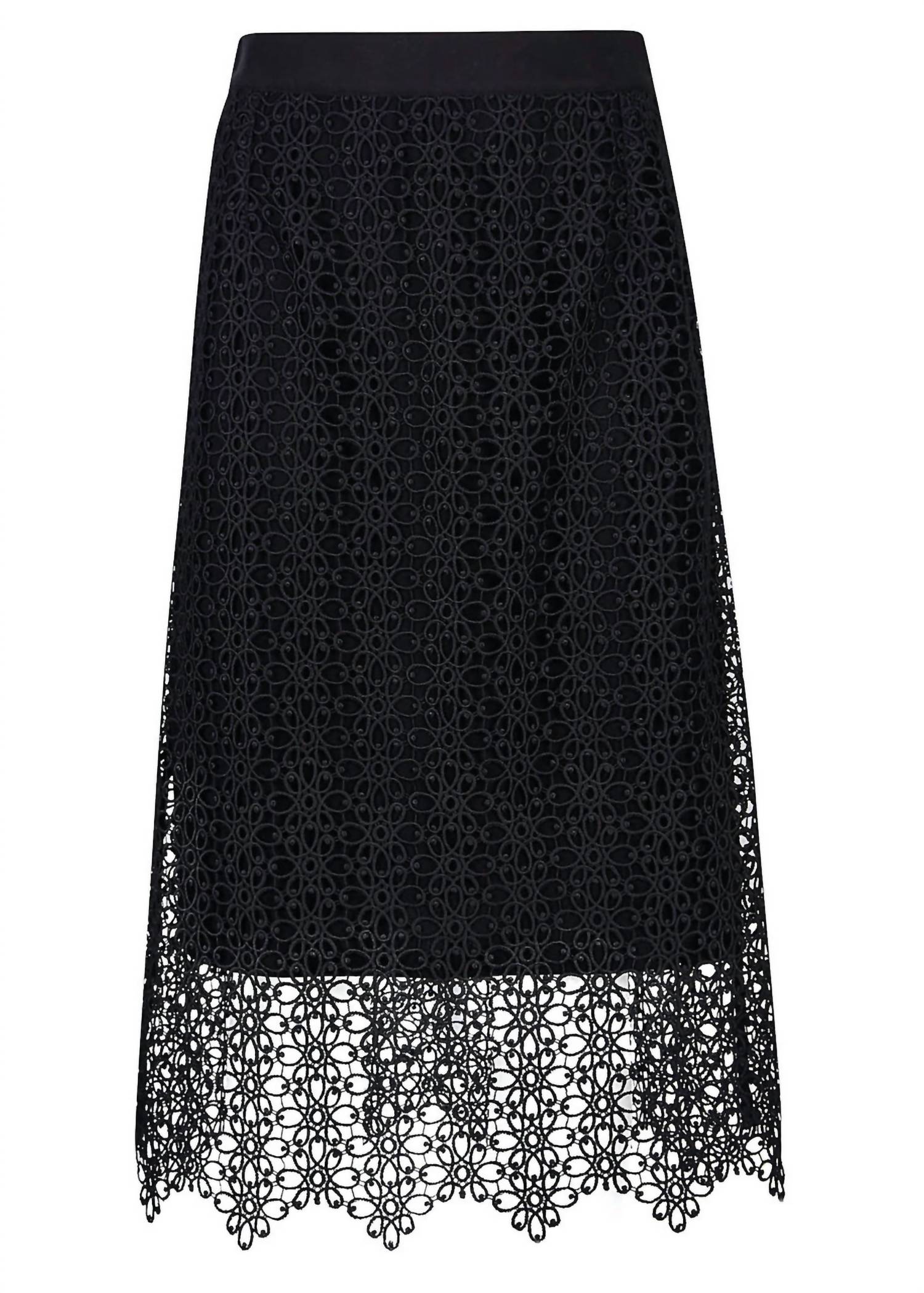 Purotatto Lace Pencil Skirt in pt 031 vu - women's skirt - alternate view
