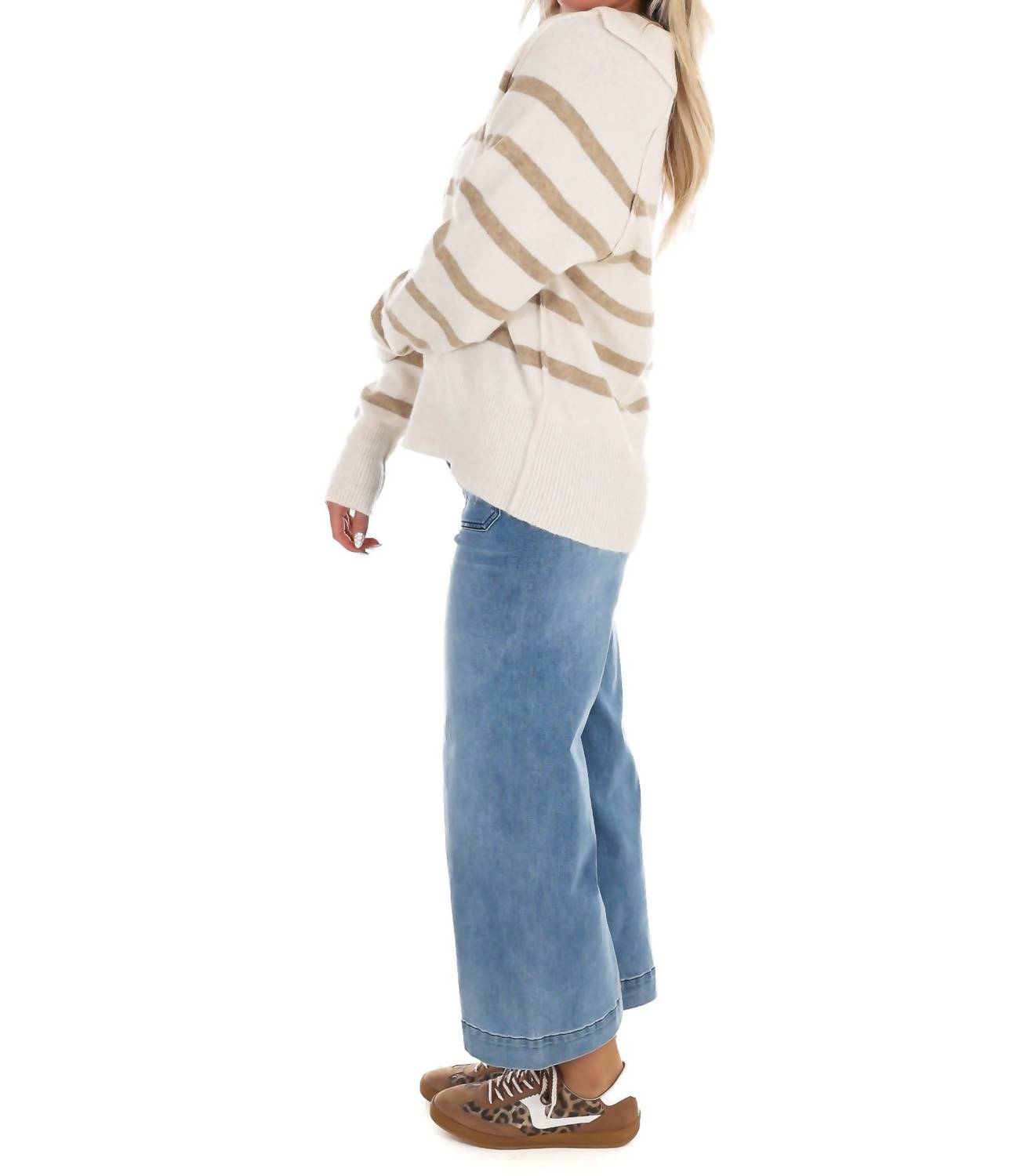 In February - Cozy Current Stripe Sweater
