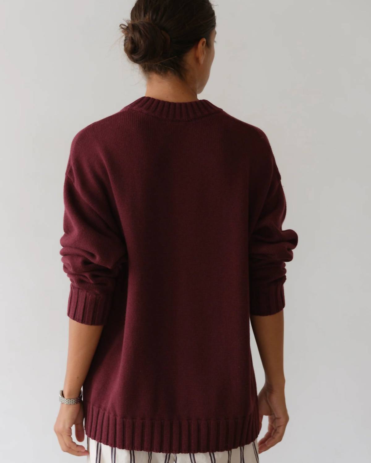 Donni. - Cotton Cashmere Crewneck Sweater Top