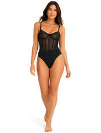 The Athletic Side Of Us - Lady Liberty Corset Body Suit – Sheer Adjustable Strap