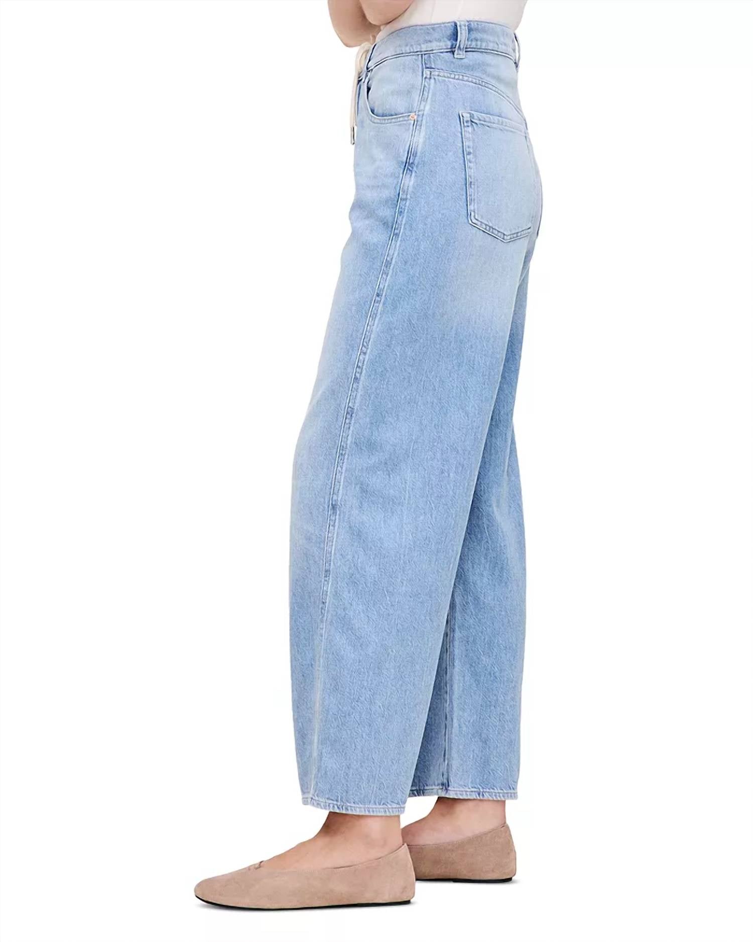 Dl1961 - Women'S - Taylor Aura Relaxed Barrel Ultra High Rise Drawstring Jeans