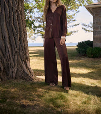 Joseph Ribkoff - CRUSHED SATIN WIDE LEG PANT