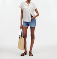 Madewell - Silk Drapey Patch Pocket Sleeveless Shirt