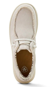 ARIAT Women's Hilo Mesh Casual Slip On Shoe in cream - women's sneaker - detail view