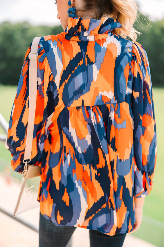 Adrienne - Auburn Spirit Abstract Top