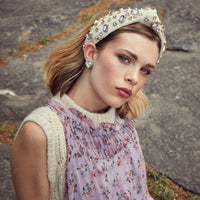 Lele Sadoughi - Women's Sparkle Rectangle Crystal Velvet Headband