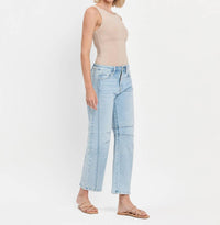 FLYING MONKEY Rebel High Rise Barrel Jean in light wash - women's jeans - view 4