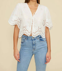 Lucy Paris - Loray Eyelet Top