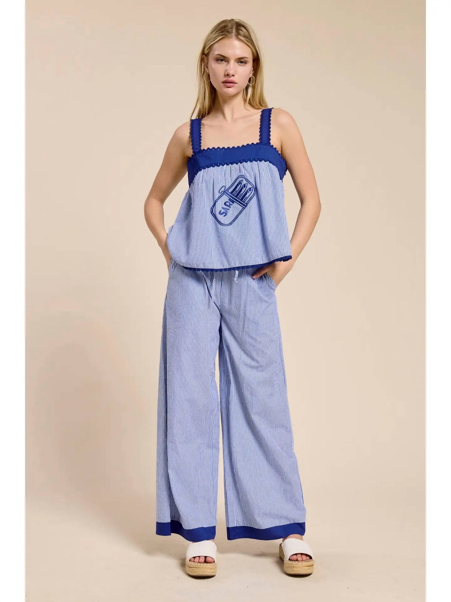 Flat White - Sardine Striped Pants