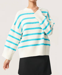 Soaked In Luxury - Ravalina Stripes Casual Fit Pullover