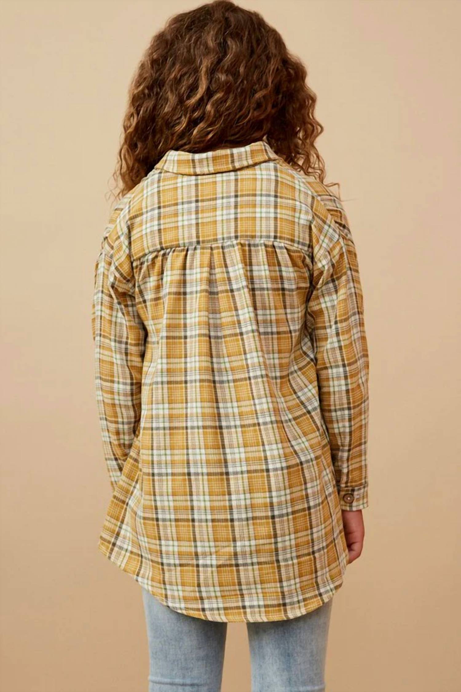 Hayden Girls - Plaid Button Up Shirt
