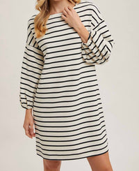 Bluivy - Stripe Knit Mini Dress