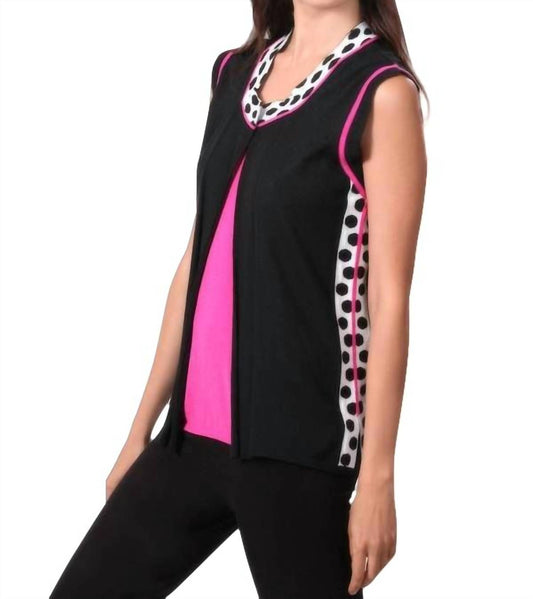 Pink Lady Polka-Dot Vest