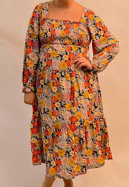 Umgee - Floral Print Maxi Dress