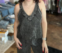 J. Her - Lace Mesh Racerback Tank Top