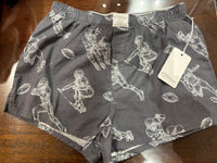 PJ Salvage game day flannel shorts in charcoal - women's intimate - alternate view