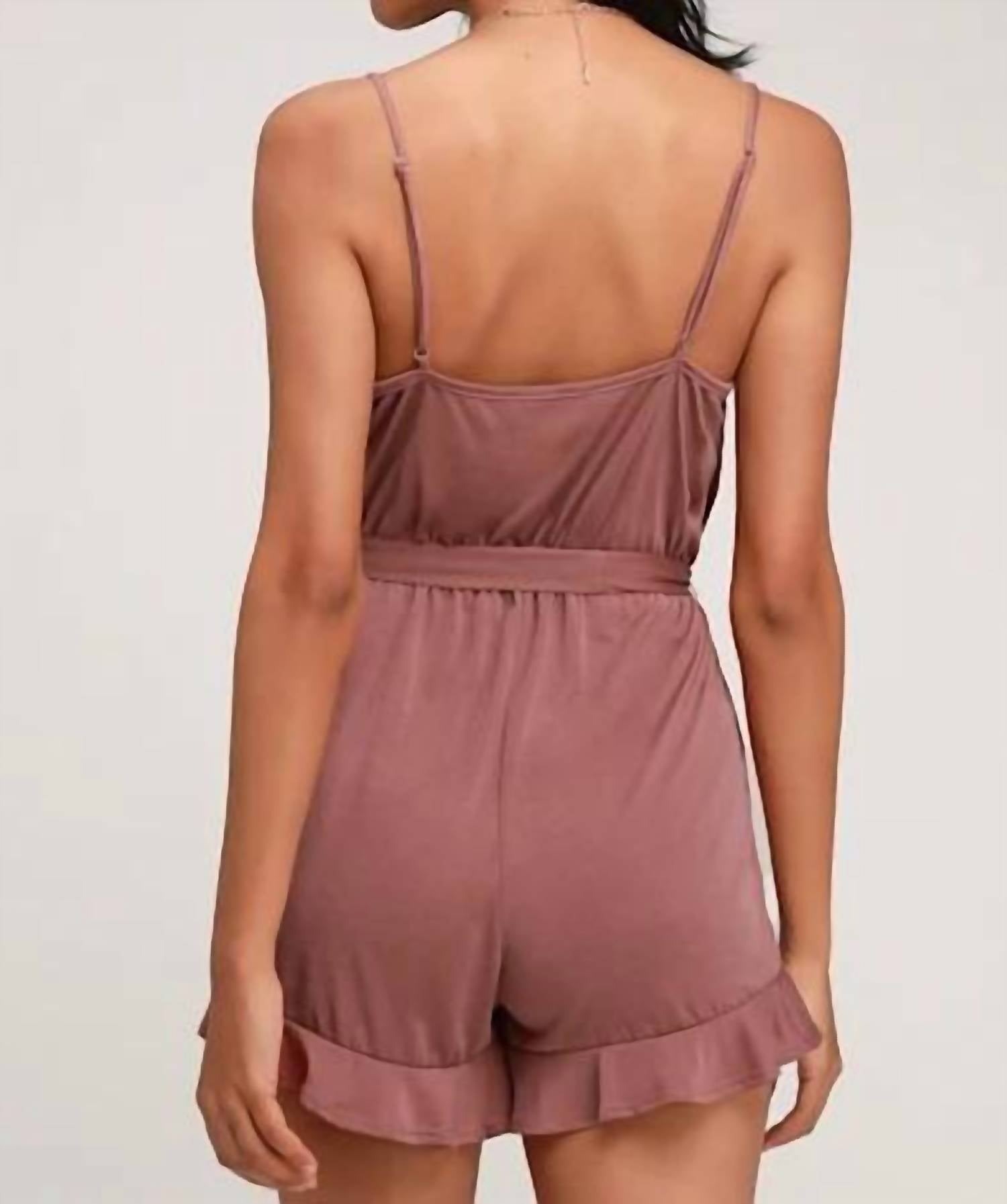 Lulus - Katelyn Ruffled Surplice Romper