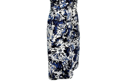 Theia - Women's Button Front Mandarin Collar Sheath Dress