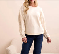 Tribal - Crew Neck With Applique Top