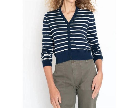 Kule - Clove Striped V-neck Cardigan
