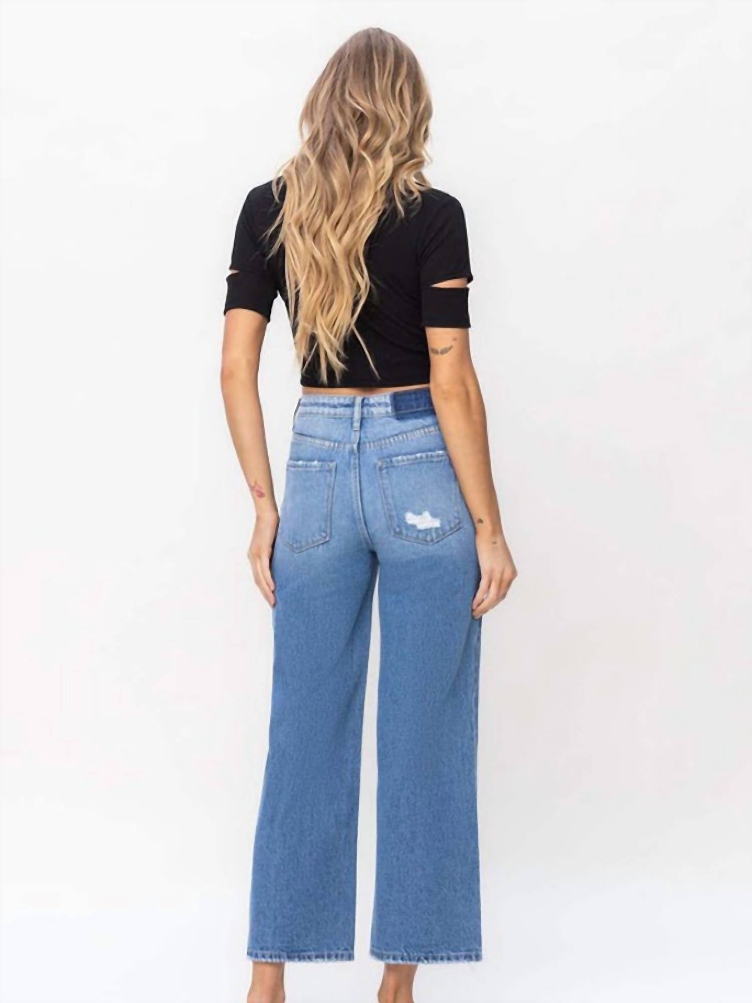Vervet By Flying Monkey - Bex High Rise Wide Jeans