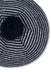 Konges Sløjd Kids' Berle Knit Beret in blue butter - kids' hat - detail view