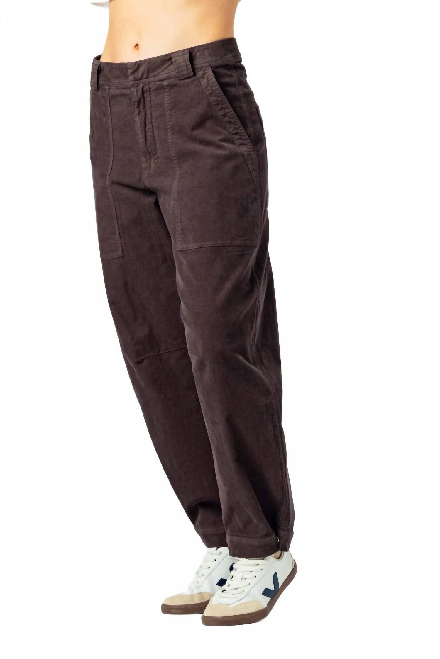 sundays Corduroy Sawyer Pants in chocolate brown - women's pants - alternate view