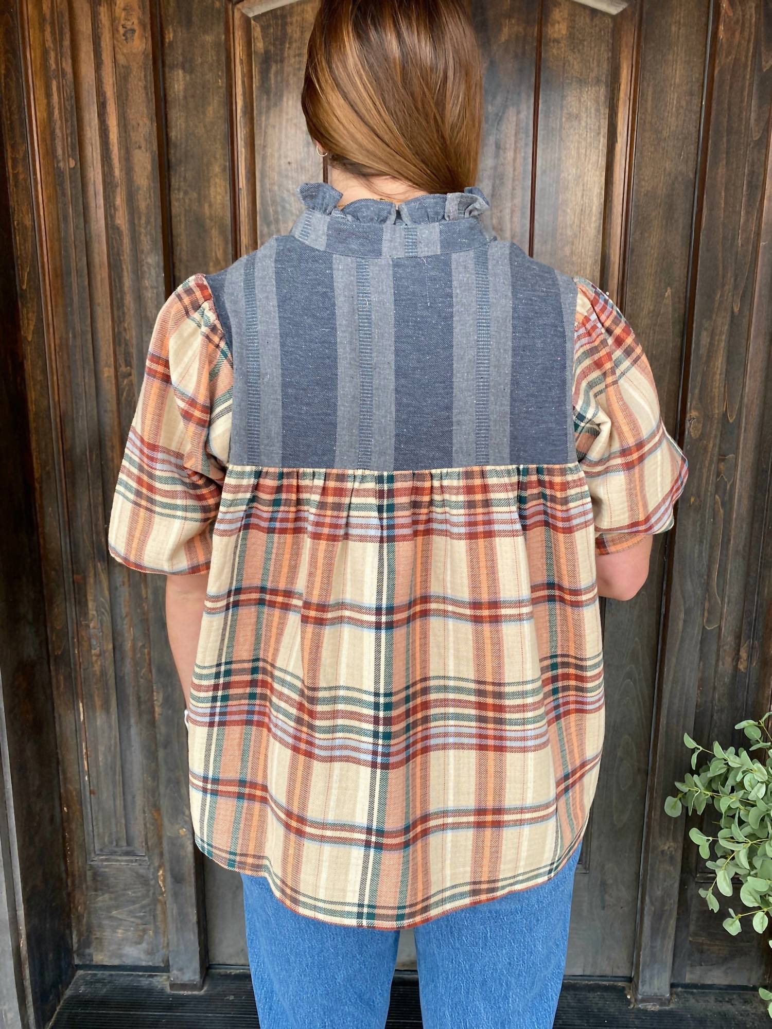 Layerz Clothing - Tinley Oh My Stars Plaid Top