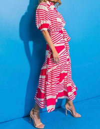 Flying Tomato - Seaside Stripe Maxi Dress