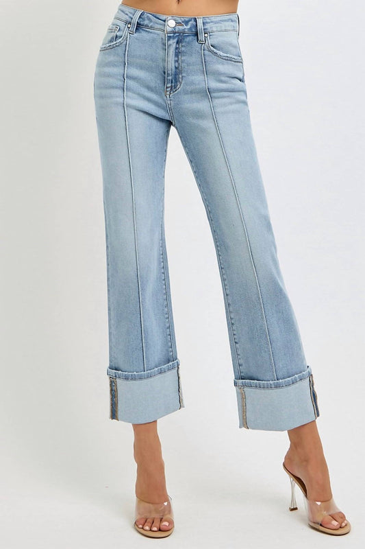 Risen - Straight Wide Cuff With Seam Jean