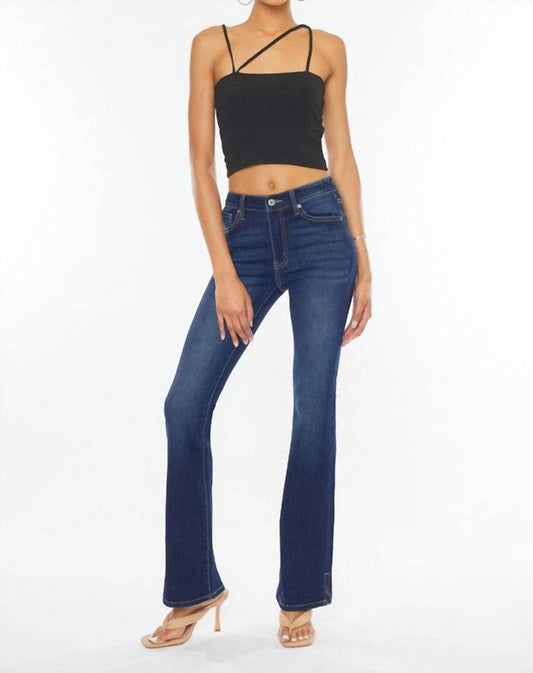Kancan - Natalie High Rise Side Slit Bootcut Jeans