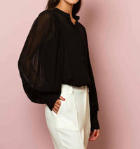 Jessie Liu - Chiffon Button Down Blouse
