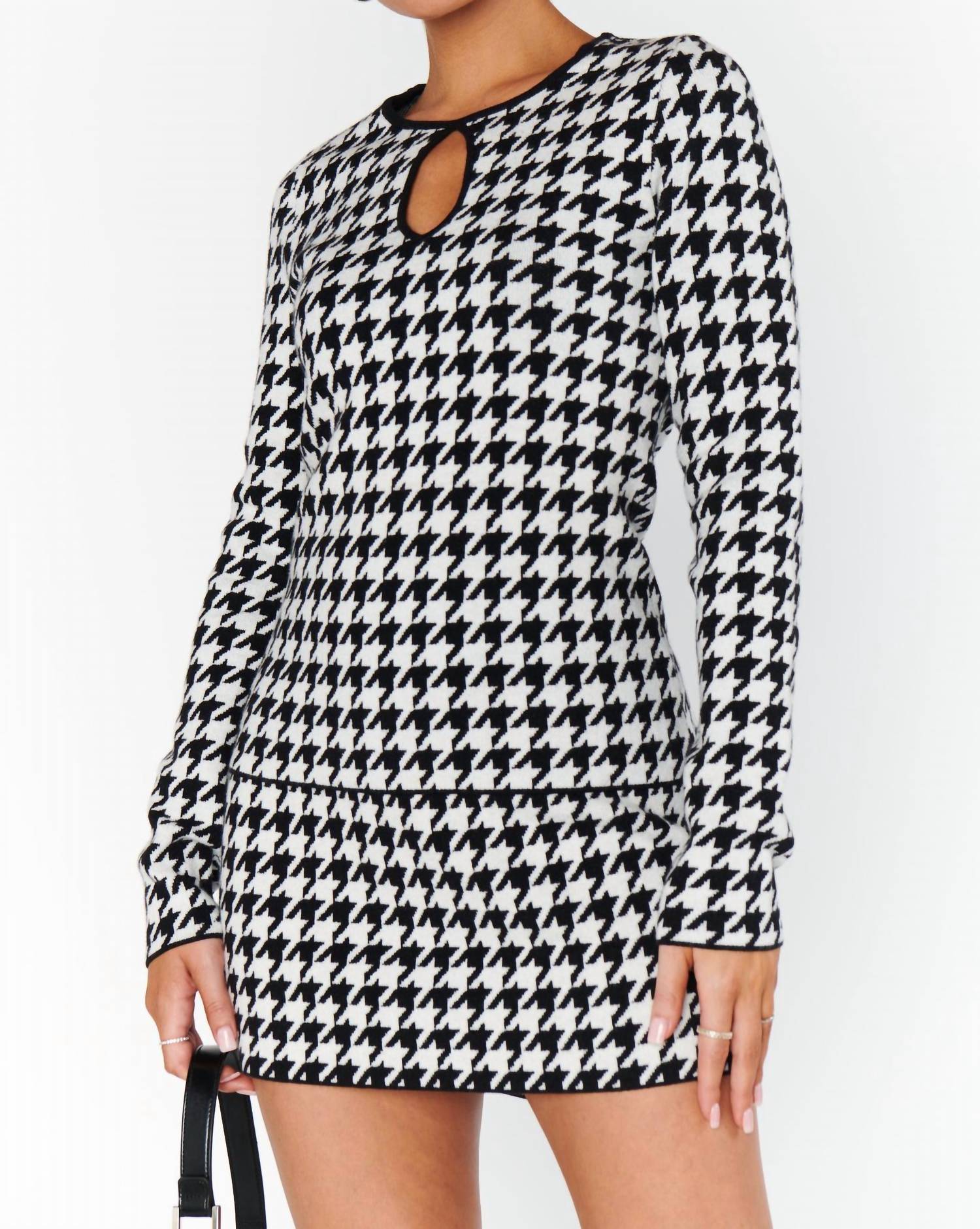 Show Me Your Mumu - Women's Houndstooth Knit Tippi Top