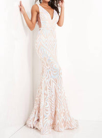 Jovani - Sequin Embellished Gown