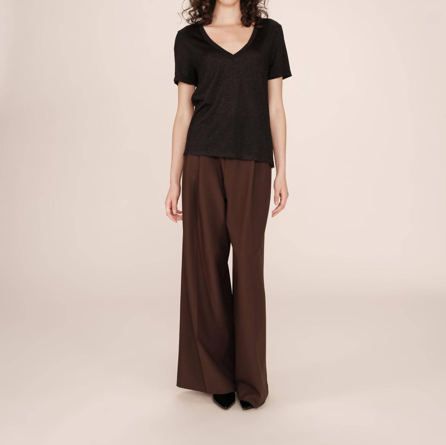 Grace & Mila - Stardust Lurex V-neck T-shirt