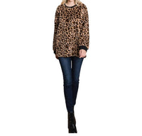 Cotton Bleu - Trendy Animal Print Pullover Top