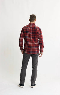 JACHS NEW YORK Brawny Flannel Shirt & Thermal Long Sleeve Tee - 2-pack in red brawny flannel - men's long sleeve top - view 5